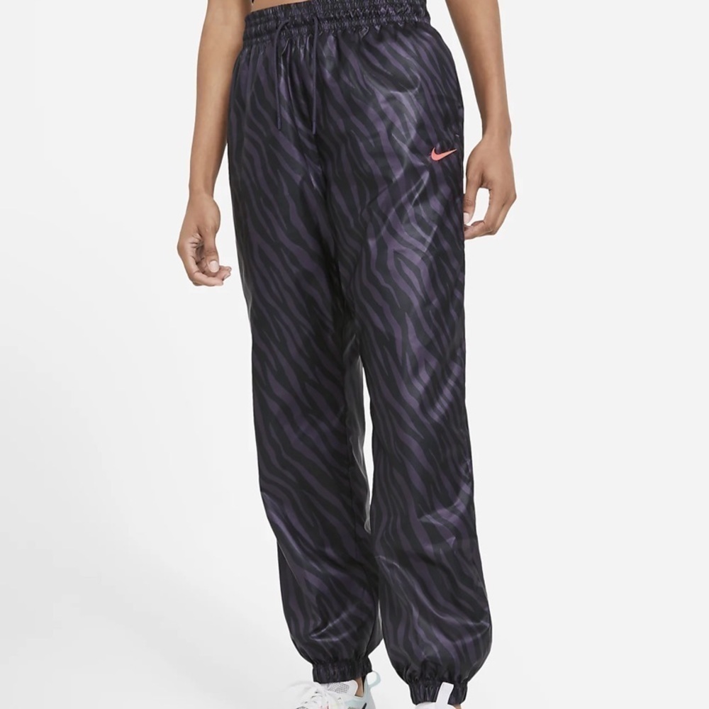 Nike Plus Zebra Purple black Windbreaker Pant women’s 2X street new with tags